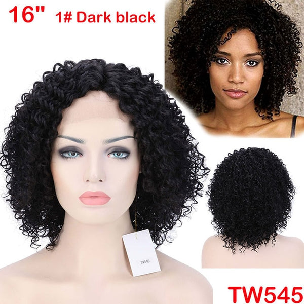 SNOILITE 12-16inch short ombre bob wig Synthetic lace front wig BOB hair wigs women natural bob human hair straight wig