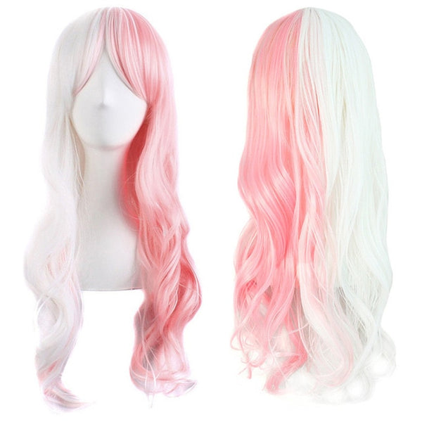 28" Synthetic Hair Long Wavy Wigs For Womens Heat Resistant Ombre Color Cosplay Wig Costume Party Female Hair Pieces MapofBeauty