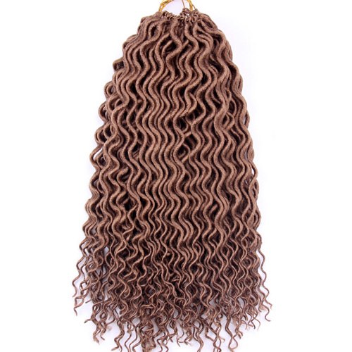 FALEMEI Faux Locs Curly Crochet Braids Hair 18inch 24Strands/Pack High Temperature Fiber Hair Synthetic Extension Brading hair