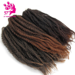 Synthetic Marley Braids Crochet Hair Afro Twist Braiding Hair 30strands 18inch DIY Ombre Brown Braiding Hairstyle For full head