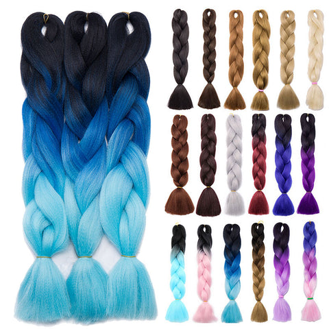 Snoilite 1piece 24inch Ombre Kanekalon Jumbo braid hair jumbo braid synthetic jumbo braid hair extension braid for black women