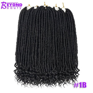 Faux Locs Crochet Hair Extension 24Roots Kanekalon Ombre Braiding Hair Synthetic Short Soft Crochet Braids Beyond Beauty 18inch