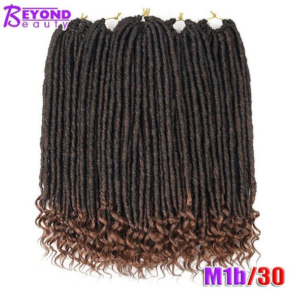 Faux Locs Crochet Hair Extension 24Roots Kanekalon Ombre Braiding Hair Synthetic Short Soft Crochet Braids Beyond Beauty 18inch