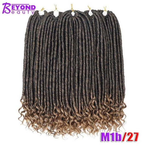 Faux Locs Crochet Hair Extension 24Roots Kanekalon Ombre Braiding Hair Synthetic Short Soft Crochet Braids Beyond Beauty 18inch