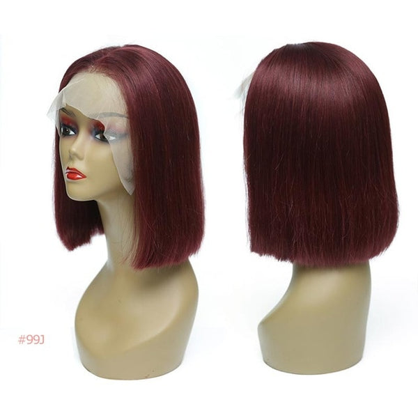 Ali Fumi Queen Lace Front Human Hair Wigs 613/Yellow/Red/Blue/Black/Green/Purple/Pink/Grey Short Wig Remy Ombre Blonde Bob Wig