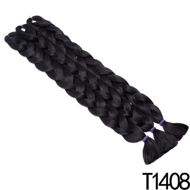 S-noilite 41" Ombre Kanekalon Jumbo Synthetic Braiding Hair Crochet Blonde Hair Extensions Jumbo Braids Hairstyles Afro Hair