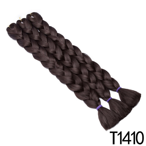 S-noilite 41" Ombre Kanekalon Jumbo Synthetic Braiding Hair Crochet Blonde Hair Extensions Jumbo Braids Hairstyles Afro Hair