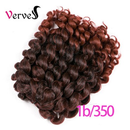 VERVES Crochet braids hair 75g/pack 8 inch synthetic ombre braiding hair extentions Havana Twist braids kanekalon curl