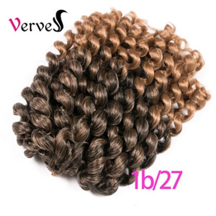 VERVES Crochet braids hair 75g/pack 8 inch synthetic ombre braiding hair extentions Havana Twist braids kanekalon curl