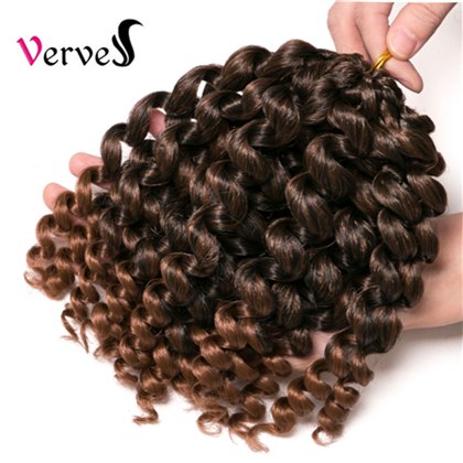 VERVES Crochet braids hair 75g/pack 8 inch synthetic ombre braiding hair extentions Havana Twist braids kanekalon curl