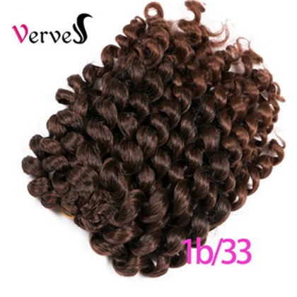 VERVES Crochet braids hair 75g/pack 8 inch synthetic ombre braiding hair extentions Havana Twist braids kanekalon curl