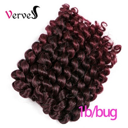 VERVES Crochet braids hair 75g/pack 8 inch synthetic ombre braiding hair extentions Havana Twist braids kanekalon curl