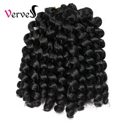 VERVES Crochet braids hair 75g/pack 8 inch synthetic ombre braiding hair extentions Havana Twist braids kanekalon curl