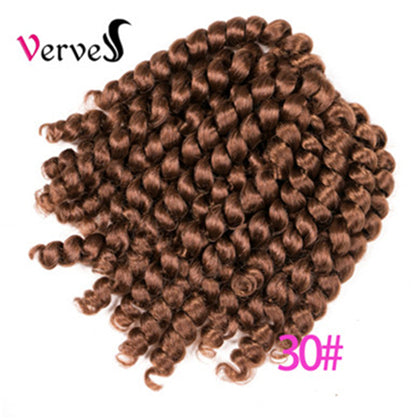 VERVES Crochet braids hair 75g/pack 8 inch synthetic ombre braiding hair extentions Havana Twist braids kanekalon curl