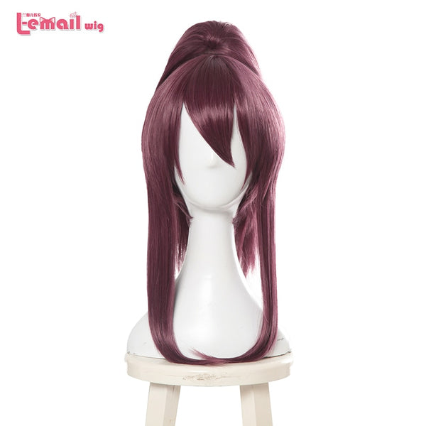 L-email wig Game Character LOL K/DA Akali Cosplay Wigs KDA Heat Resistant Synthetic Hair Perucas Cosplay Wig