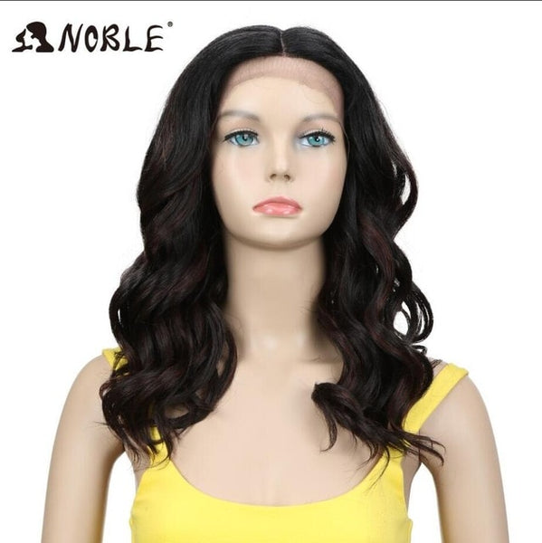 Noble Long Wavy Synthetic Hair Lace Part Wig 20 Inch Wigs For Black Women New Colors  Red Mixed Cosplay Wig Synthetic Lace Wig