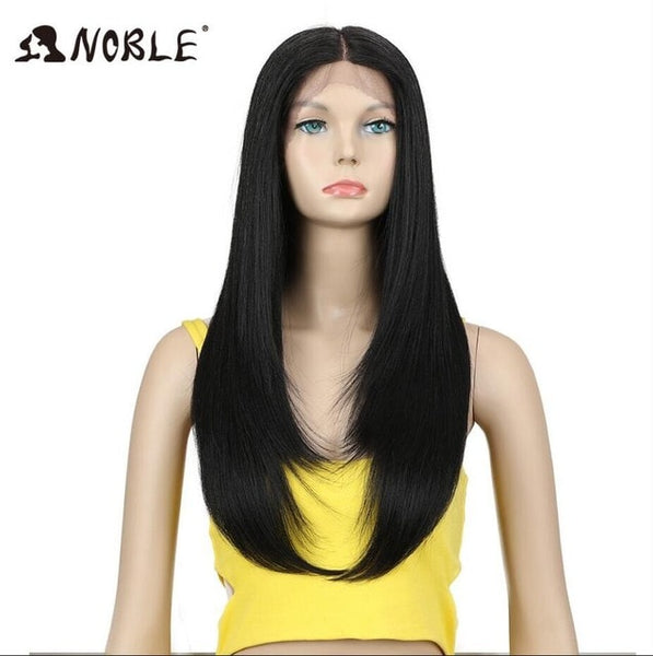 Noble Wigs For Black Women Straight Synthetic Lace Front Hair 26 Ombre 3Color Lace front wig Cosplay blonde lace front wig