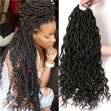 VERVES Faux Locs 18 inch Crochet braids Hair Extensions 24 strands/pack Braids Ombre Kanekalon Braiding Hair Synthetic brown