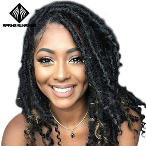 Spring sunshine Faux Locs Crochet Braids 16 18Inch Soft Natural Kanekalon Synthetic Hair Extension 24 Stands/Pack Goddess Locks