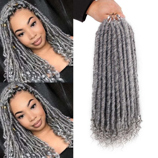 Spring sunshine Faux Locs Crochet Braids 16 18Inch Soft Natural Kanekalon Synthetic Hair Extension 24 Stands/Pack Goddess Locks