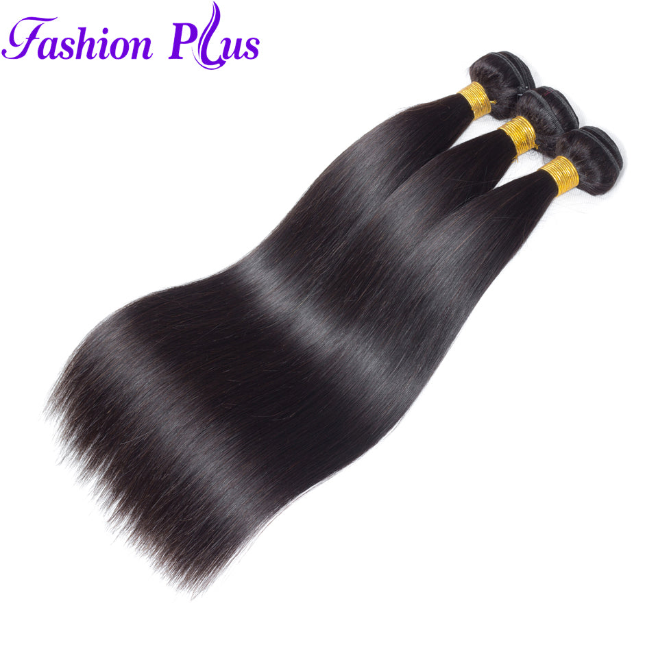 Brazilian Hair Weave Bundles Straight Hair 100% Virgin Human Hair Weaves 1/3 Bundles Beauty Salon Supplies 10-30'' Fashion Plus