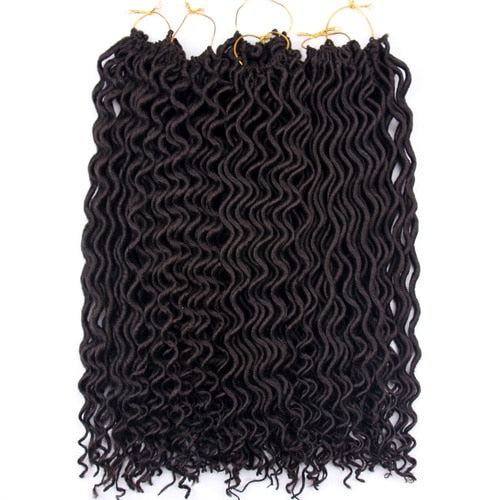 FALEMEI Synthetic Crochet Braids Hair Extension Kanekalon Braiding Hair Bohemian locks Faux Locs Curly Crochet Hair 60g 18inch