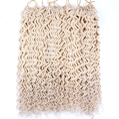 FALEMEI Synthetic Crochet Braids Hair Extension Kanekalon Braiding Hair Bohemian locks Faux Locs Curly Crochet Hair 60g 18inch