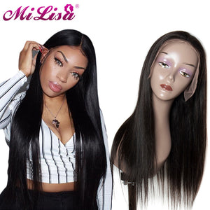 Straight Lace Front Human Hair Wigs Glueless Brazilian Wig With Baby Hair Full End Remy Pre Plucked Mi Lisa Hair Wig Black Women