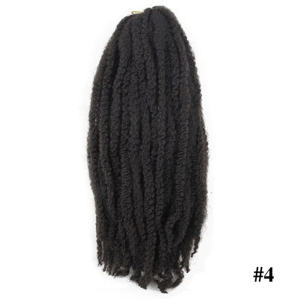 Synthetic Marley Black Afro Soft Hair 18 Inchs Blue PurpleRed Grey Brown Golden Kanekalo Marley Crochet Braids Hair  Pieces