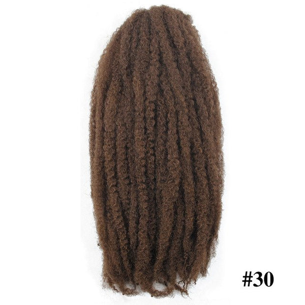 Synthetic Marley Black Afro Soft Hair 18 Inchs Blue PurpleRed Grey Brown Golden Kanekalo Marley Crochet Braids Hair  Pieces