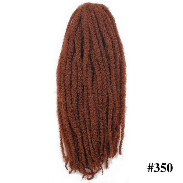 Synthetic Marley Black Afro Soft Hair 18 Inchs Blue PurpleRed Grey Brown Golden Kanekalo Marley Crochet Braids Hair  Pieces