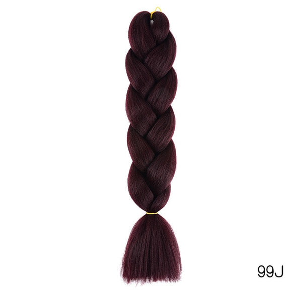 Synthetic Jumbo Braids Ombre Braiding Hair Kanekalon Box Braid Hair Pink Purple Green Grey Yellow Golden xpression braiding hair