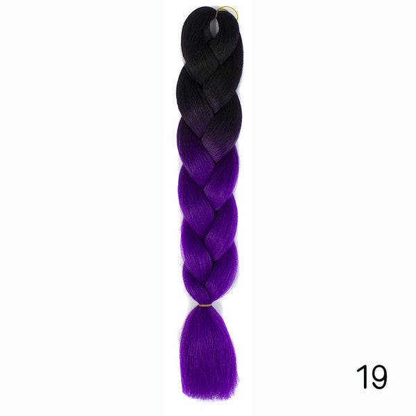 Kanekalon hair Synthetic Jumbo Braids Ombre Braiding Hair Box Braid Hair Pink Purple Green Grey Yellow Golden Xpression Braids