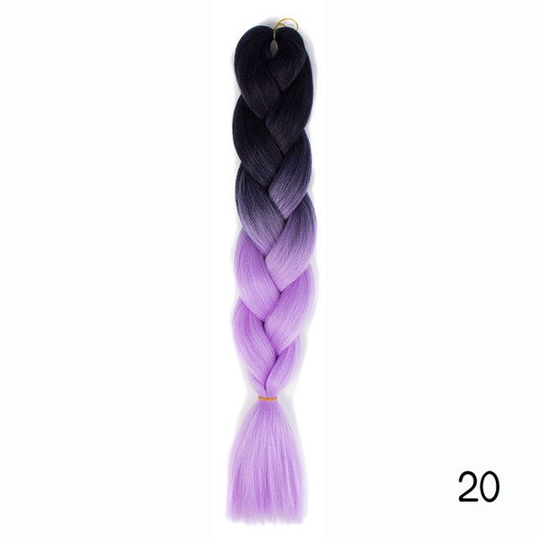 Kanekalon hair Synthetic Jumbo Braids Ombre Braiding Hair Box Braid Hair Pink Purple Green Grey Yellow Golden Xpression Braids