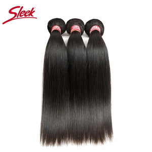 Sleek Straight Brazilian Hair Weave Bundles Deal Human Hair Extension Vendors 8 To 28 30 Inch Non Remy 100% Human Hair Bundles