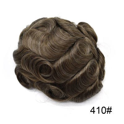 Newness Ultra Thin Mens Toupee Skin Invisible Hairpieces Replacement V-loop Pu System Indian Human Remy Hair Weave