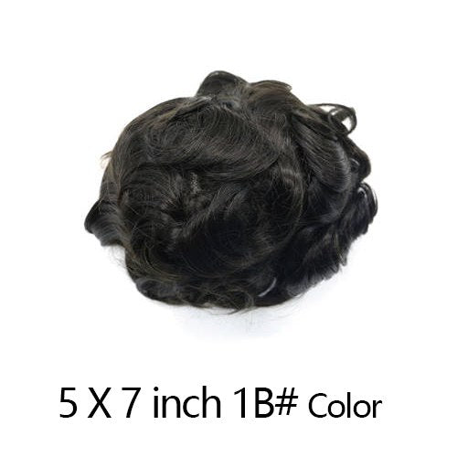 Newness Hair French Lace Men Toupee Natural Indian Remy Human Hair System Hairpieces