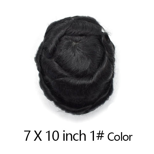 Newness Hair French Lace Men Toupee Natural Indian Remy Human Hair System Hairpieces