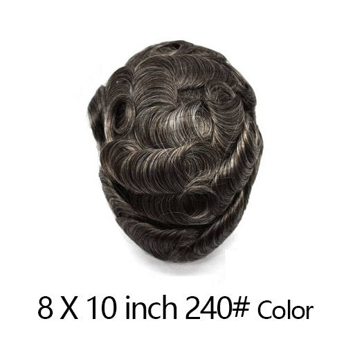 Newness Hair French Lace Men Toupee Natural Indian Remy Human Hair System Hairpieces