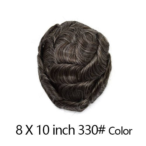 Newness Hair French Lace Men Toupee Natural Indian Remy Human Hair System Hairpieces