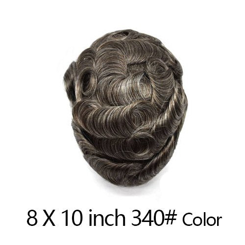 Newness Hair French Lace Men Toupee Natural Indian Remy Human Hair System Hairpieces