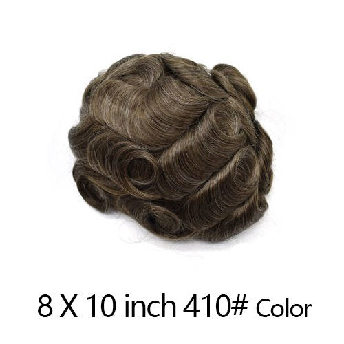 Newness Hair French Lace Men Toupee Natural Indian Remy Human Hair System Hairpieces