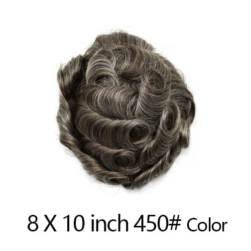 Newness Hair French Lace Men Toupee Natural Indian Remy Human Hair System Hairpieces