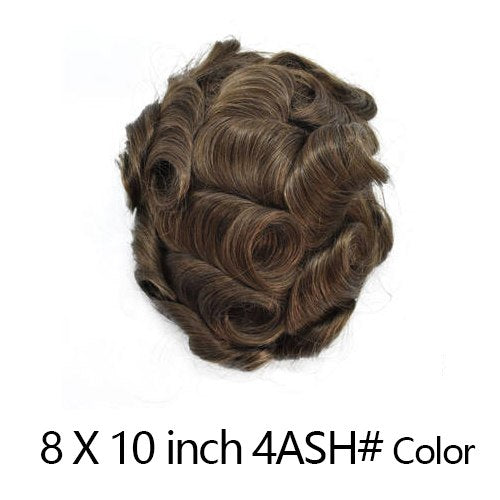 Newness Hair French Lace Men Toupee Natural Indian Remy Human Hair System Hairpieces