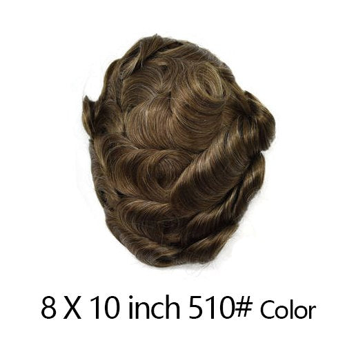 Newness Hair French Lace Men Toupee Natural Indian Remy Human Hair System Hairpieces