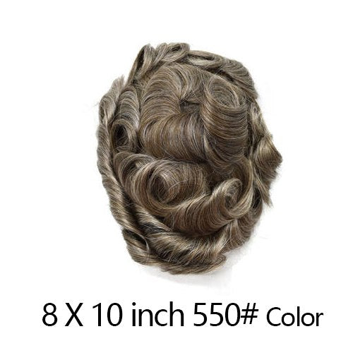 Newness Hair French Lace Men Toupee Natural Indian Remy Human Hair System Hairpieces