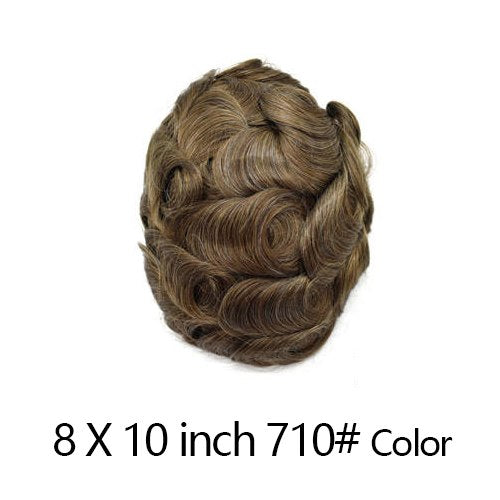 Newness Hair French Lace Men Toupee Natural Indian Remy Human Hair System Hairpieces