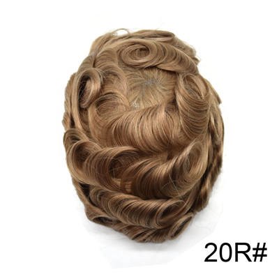 Newness Fine Swiss Lace Men Toupee Natural Hairline Bleached Knot Men Wig Durable Breathable Replacement Hair System For Male