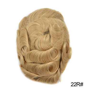 Newness Fine Swiss Lace Men Toupee Natural Hairline Bleached Knot Men Wig Durable Breathable Replacement Hair System For Male