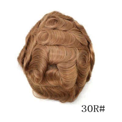 Newness Fine Swiss Lace Men Toupee Natural Hairline Bleached Knot Men Wig Durable Breathable Replacement Hair System For Male